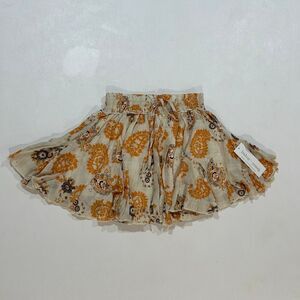 Bishop + Young Splendor Flare Skirt XS Boho Floral Elastic Waist NWT